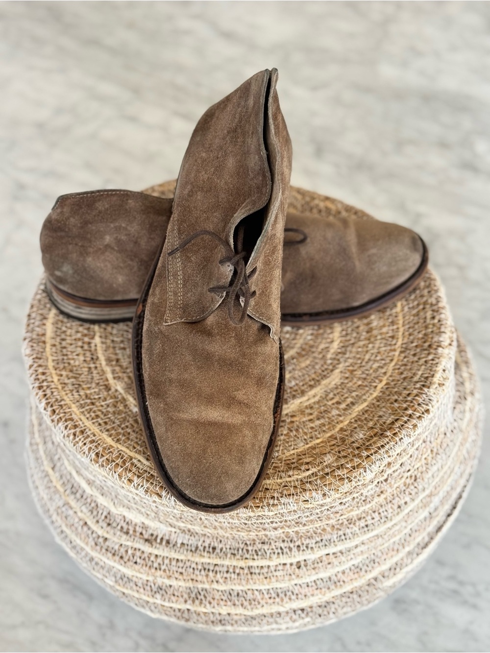 Banana Republic Taupe Brown Suede Chukka Desert Boots Men's Size 9